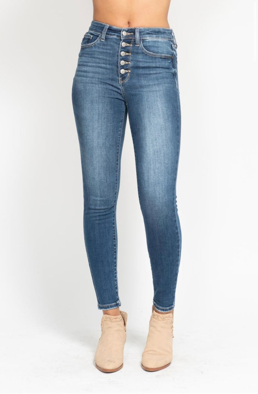 Judy Blue Button Fly Skinny
